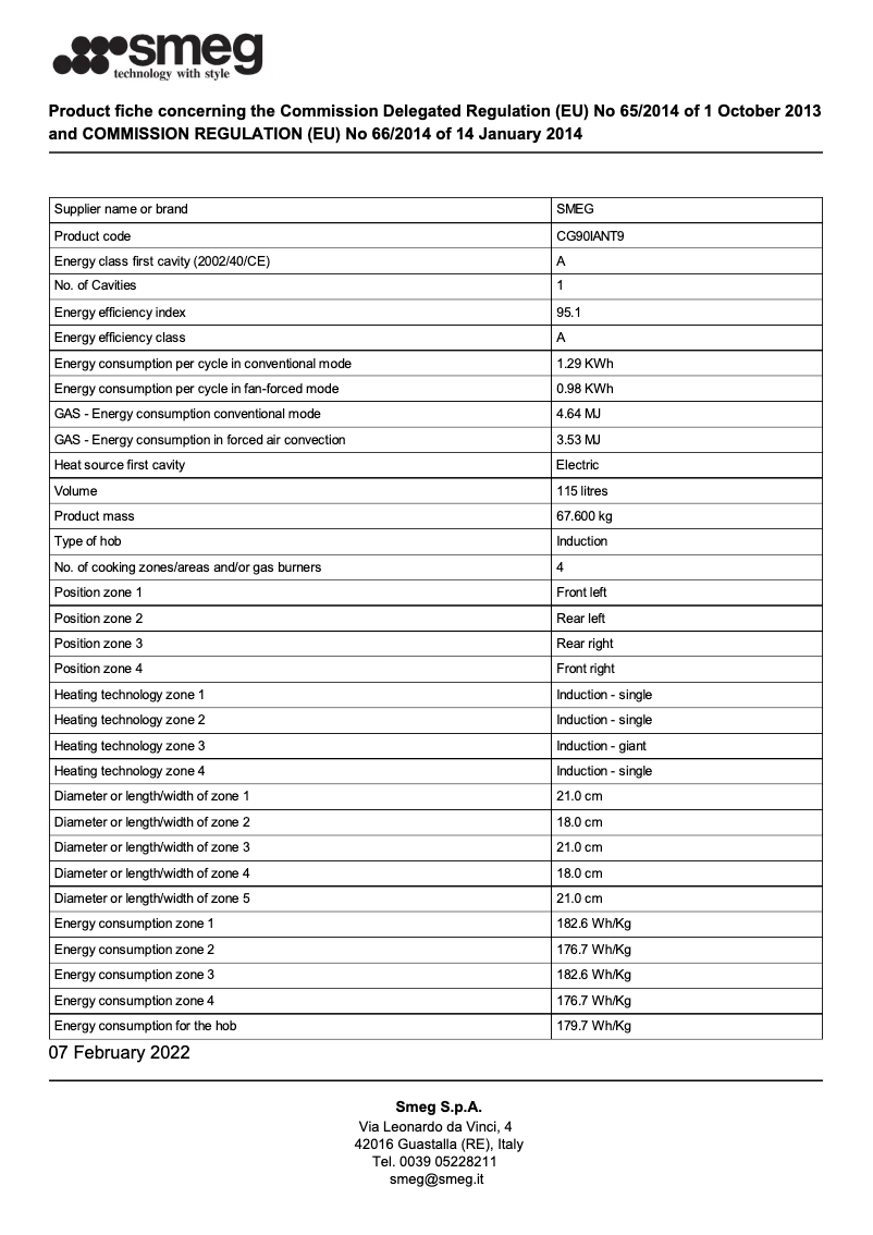 Image de la première page du manuel de l'appareil CG90IANT9