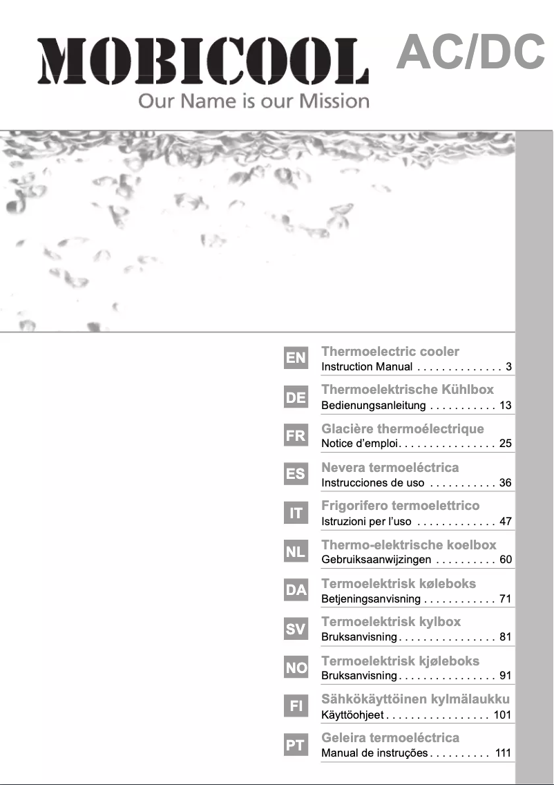 Image de la première page du manuel de l'appareil V26 AC/DC