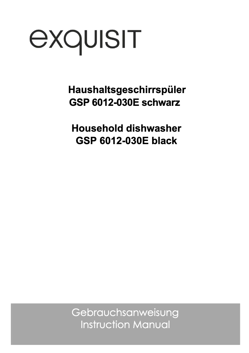 Page 1 de la notice Manuel utilisateur Exquisit GSP6012-030E