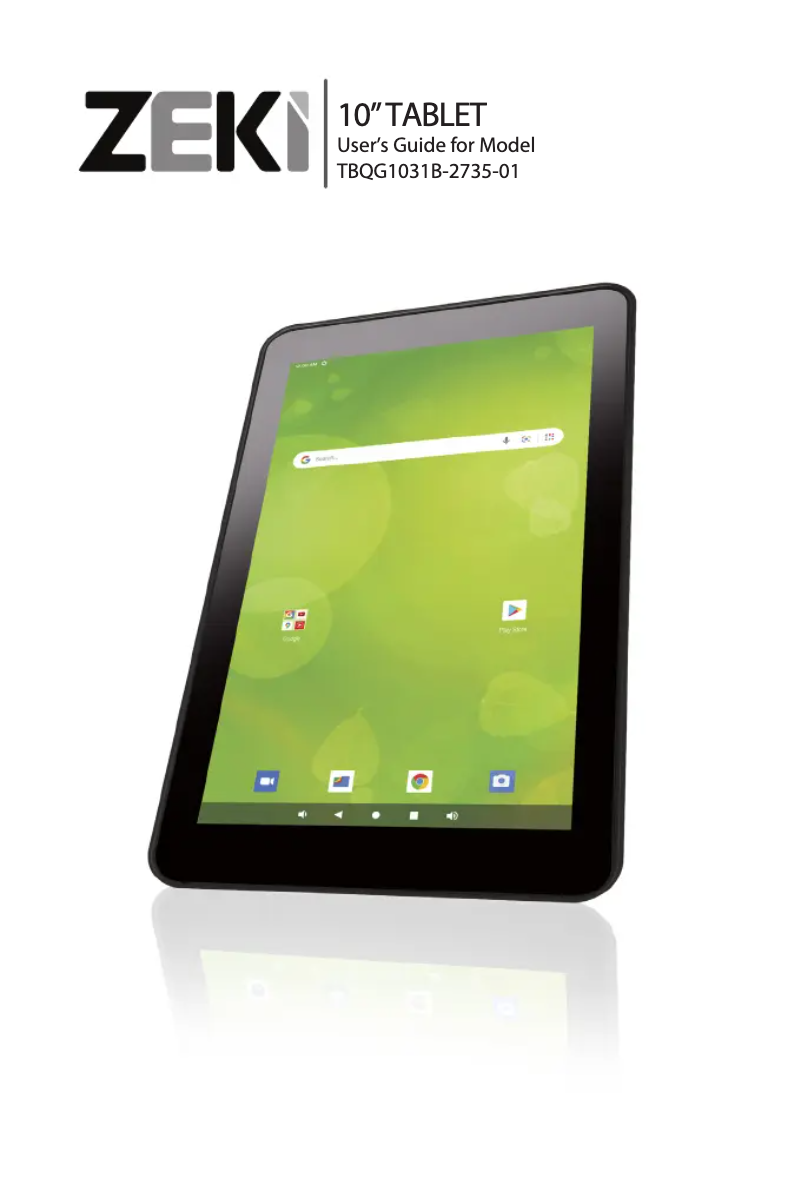 Image de la première page du manuel de l'appareil TBQG1031B