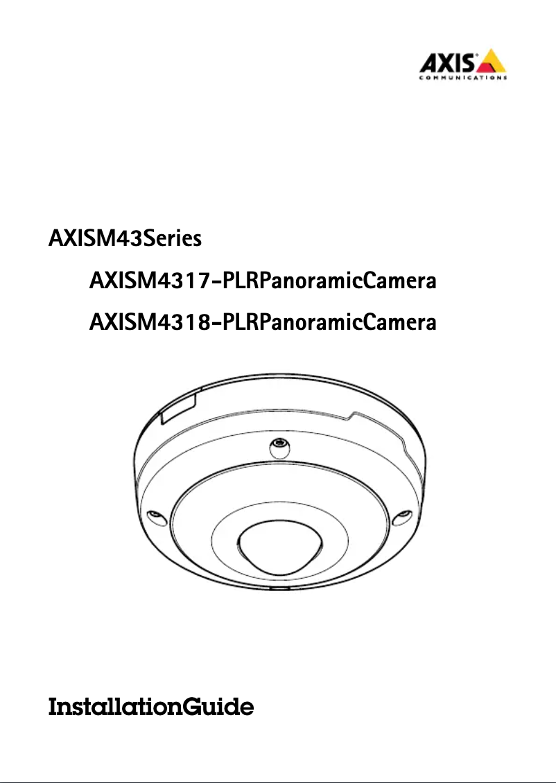 Page 1 de la notice Manuel utilisateur Axis M4318-PLR