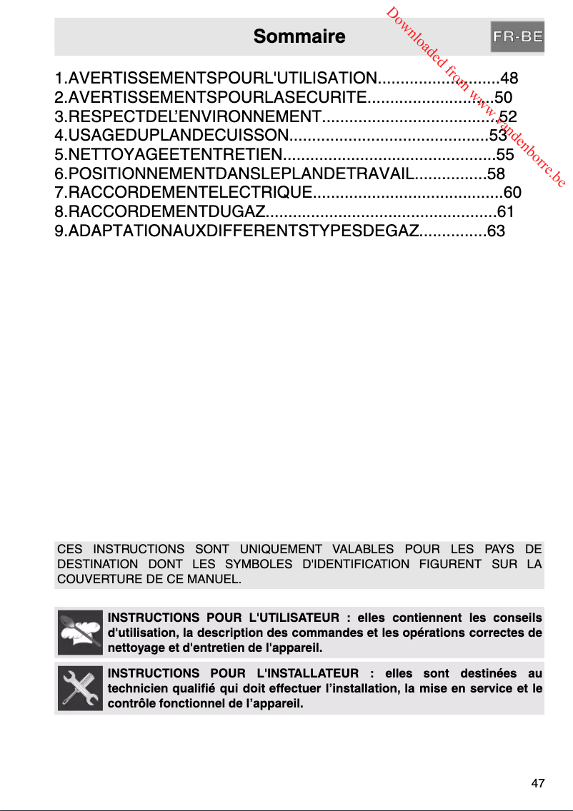 Image de la première page du manuel de l'appareil SR975PGH