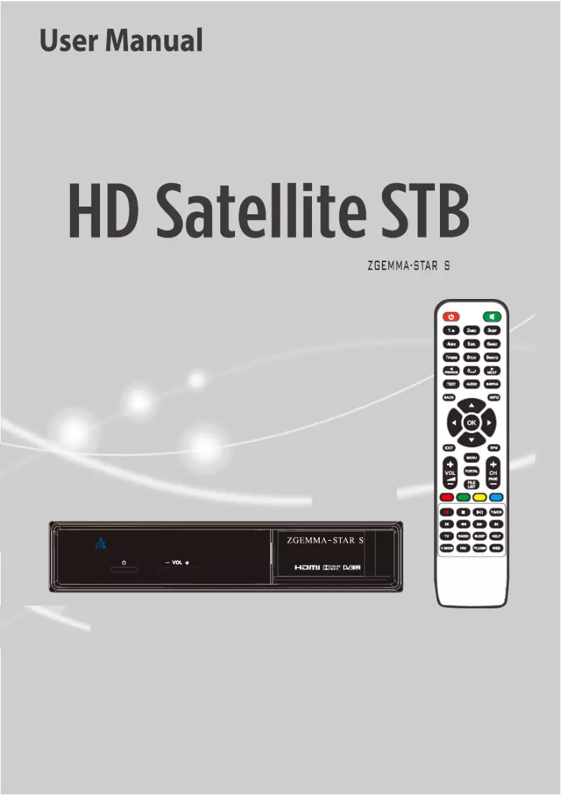 Page 1 of the manual User Manual Zgemma Star S