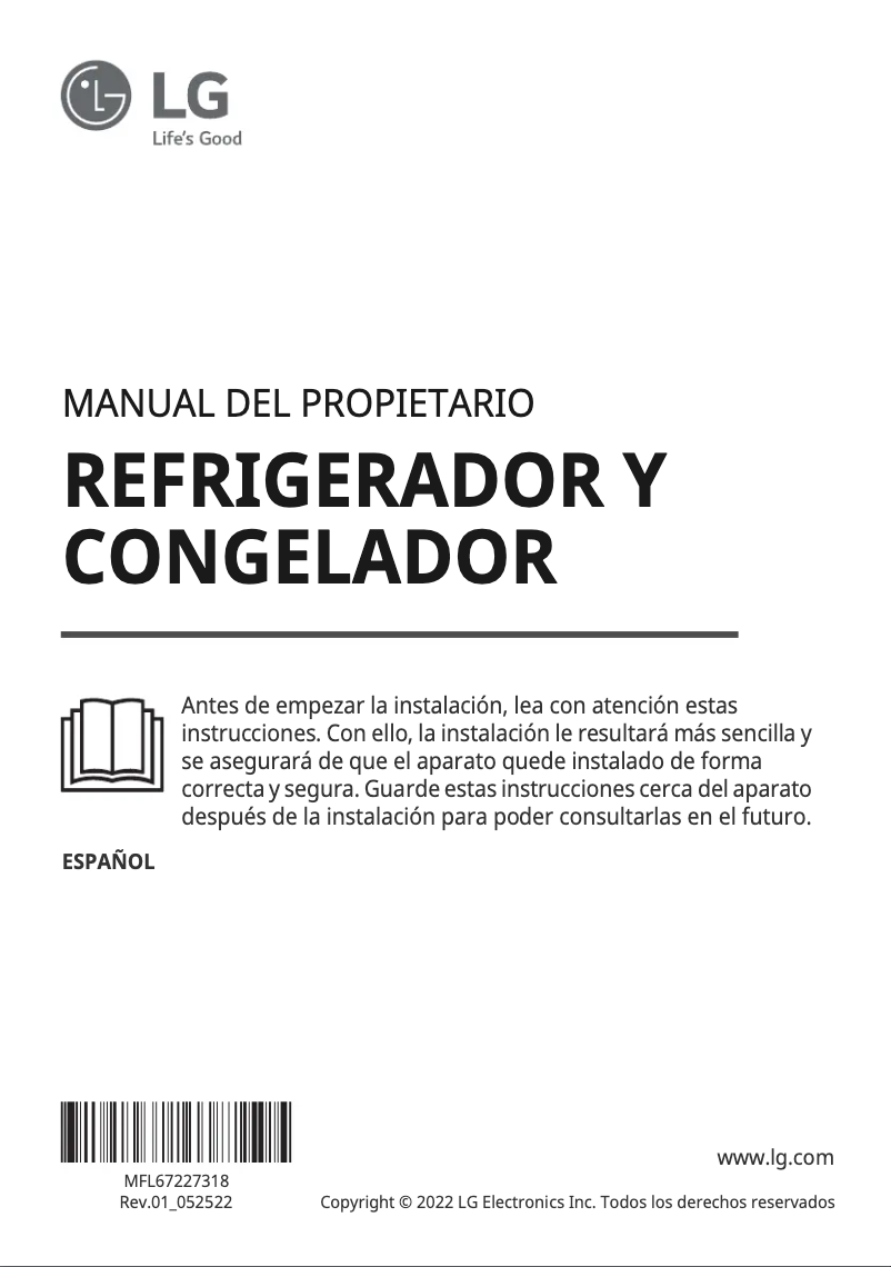 Page 1 de la notice Manuel utilisateur LG GM29BP