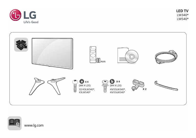 Page n°1 - Manuel utilisateur LG 49LW340C