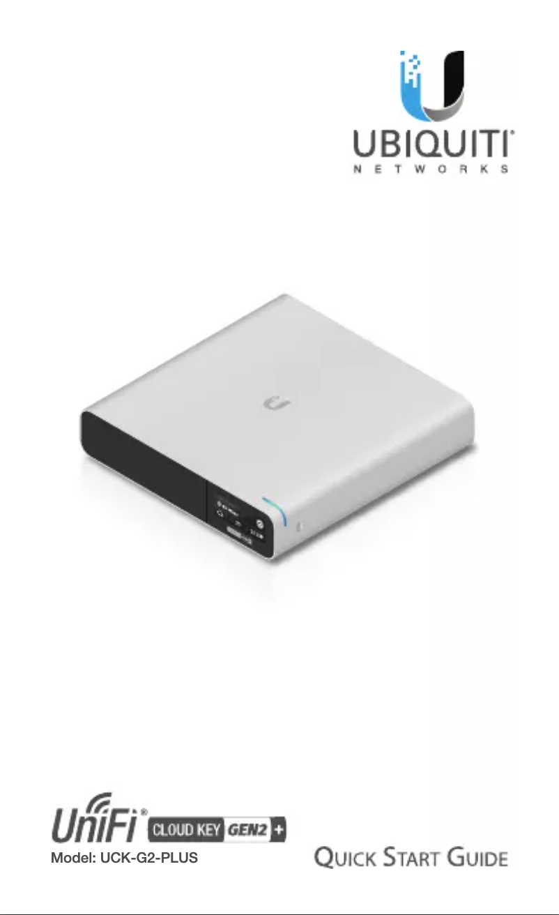 Page n°1 - Manuel utilisateur Ubiquiti Networks UniFi Cloud Key Gen2 Plus