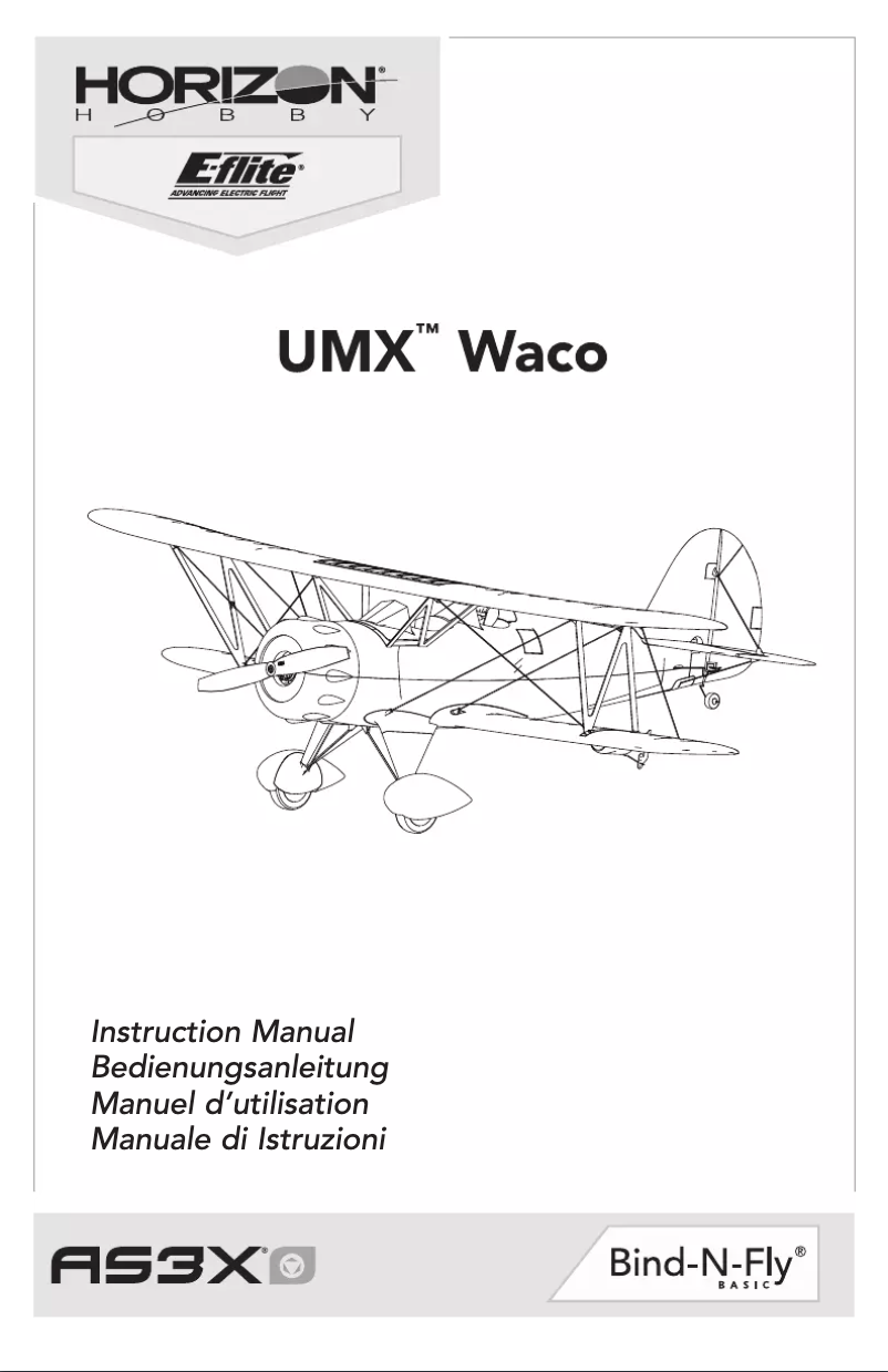 Page n°1 - Manuel utilisateur E-flite UMX Waco