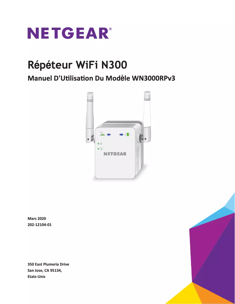 Page n°1 - Manuel utilisateur Netgear WN3000RPv3