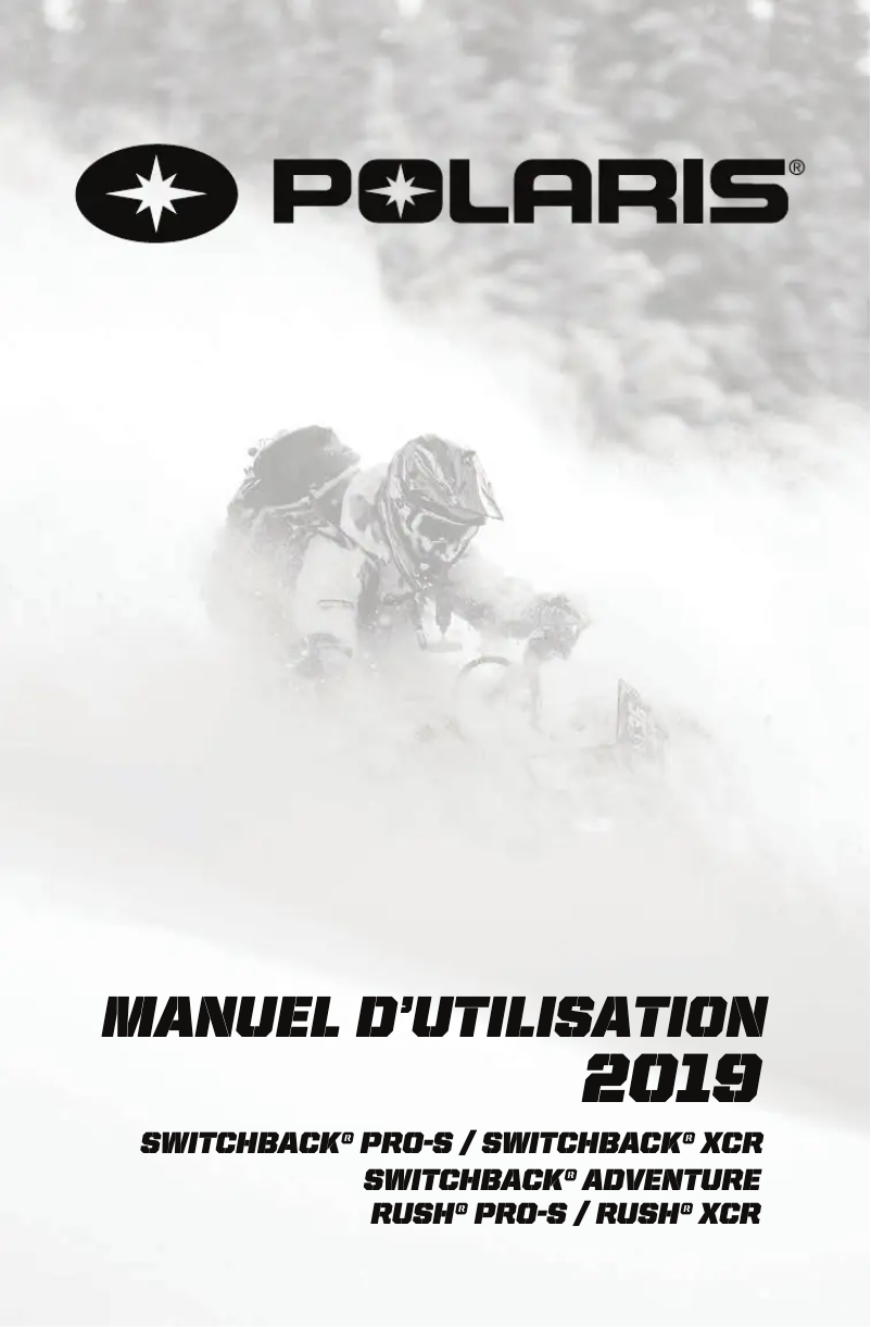 Image de la première page du manuel de l'appareil 600 Rush XCR (2019)