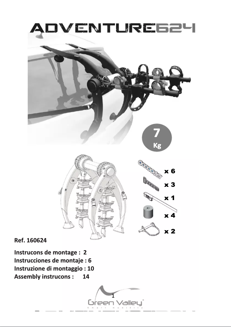 Page 1 de la notice Manuel utilisateur Green Valley Adventure 624