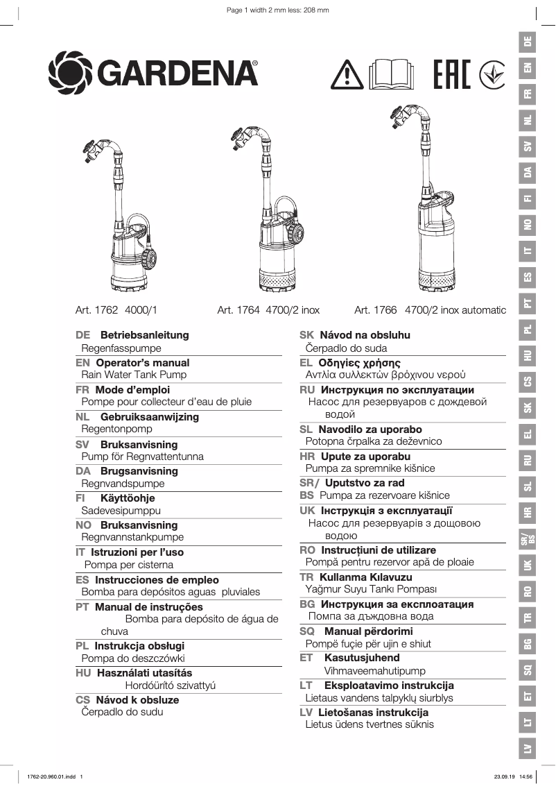 Image de la première page du manuel de l'appareil 4700/2