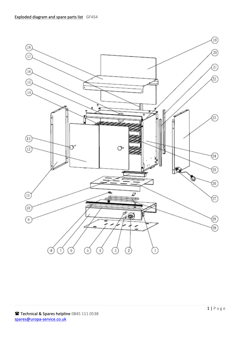 Image de la première page du manuel de l'appareil GF454
