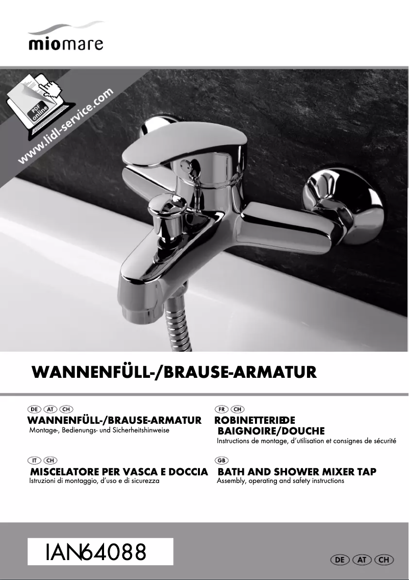 Page 1 de la notice Manuel utilisateur Miomare IAN 64088