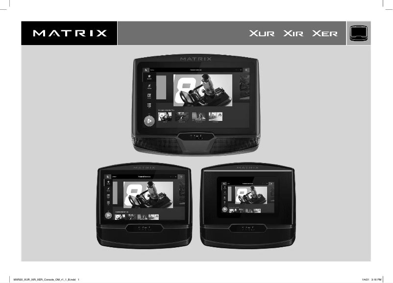 Page 1 de la notice Manuel utilisateur Matrix R50 XUR