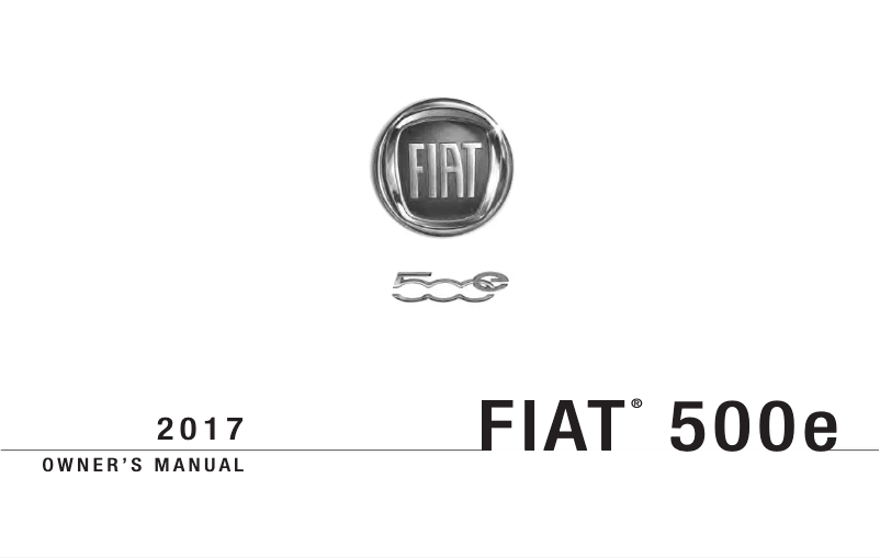 Page 1 de la notice Manuel utilisateur Fiat 500e (2017)