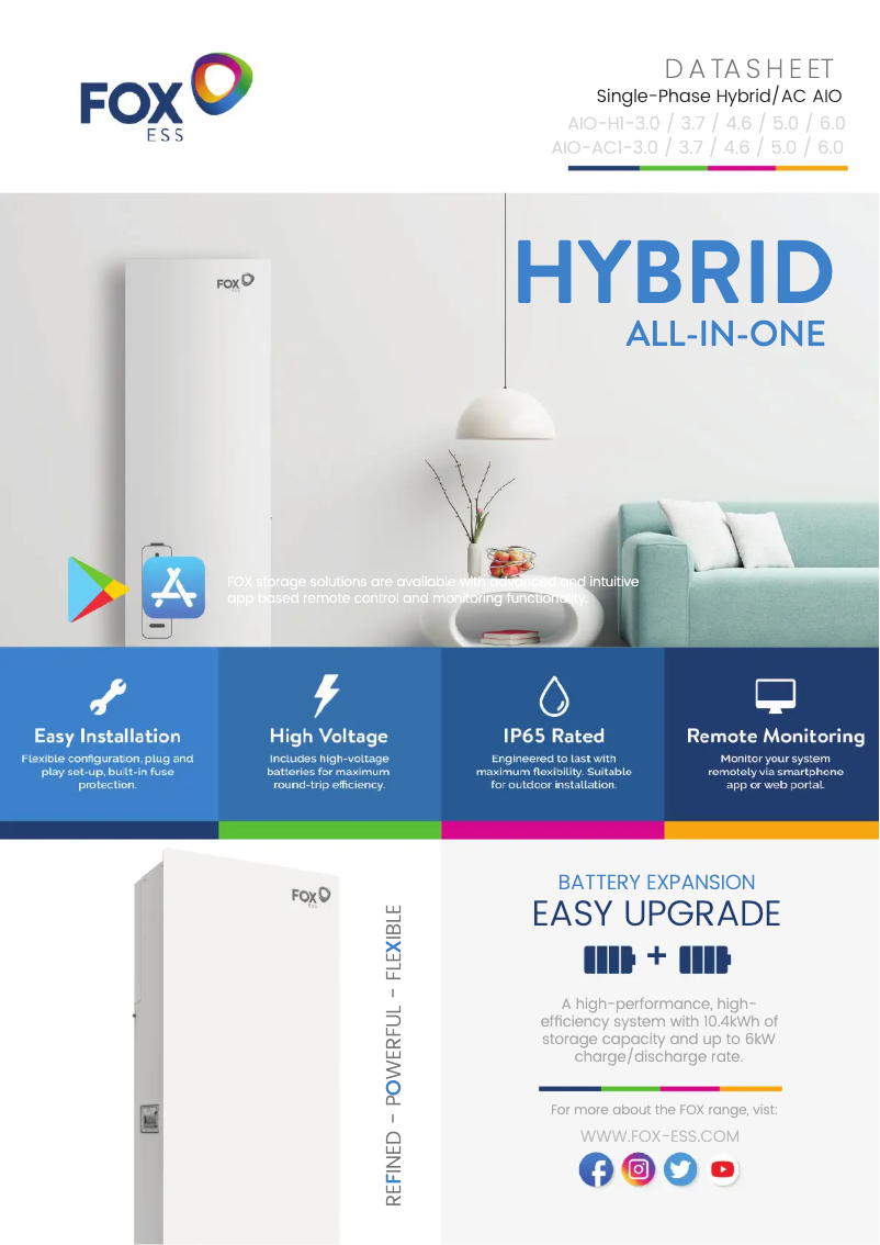 Image de la première page du manuel de l'appareil AIO-H1-3.0