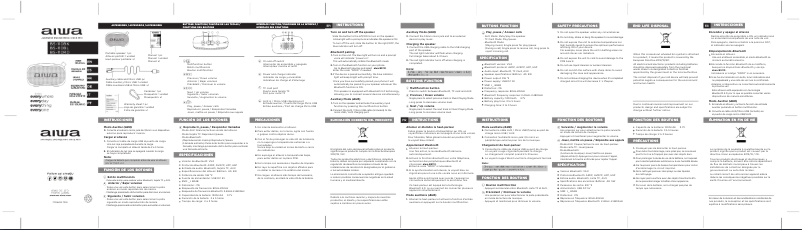 Image de la première page du manuel de l'appareil BS-100