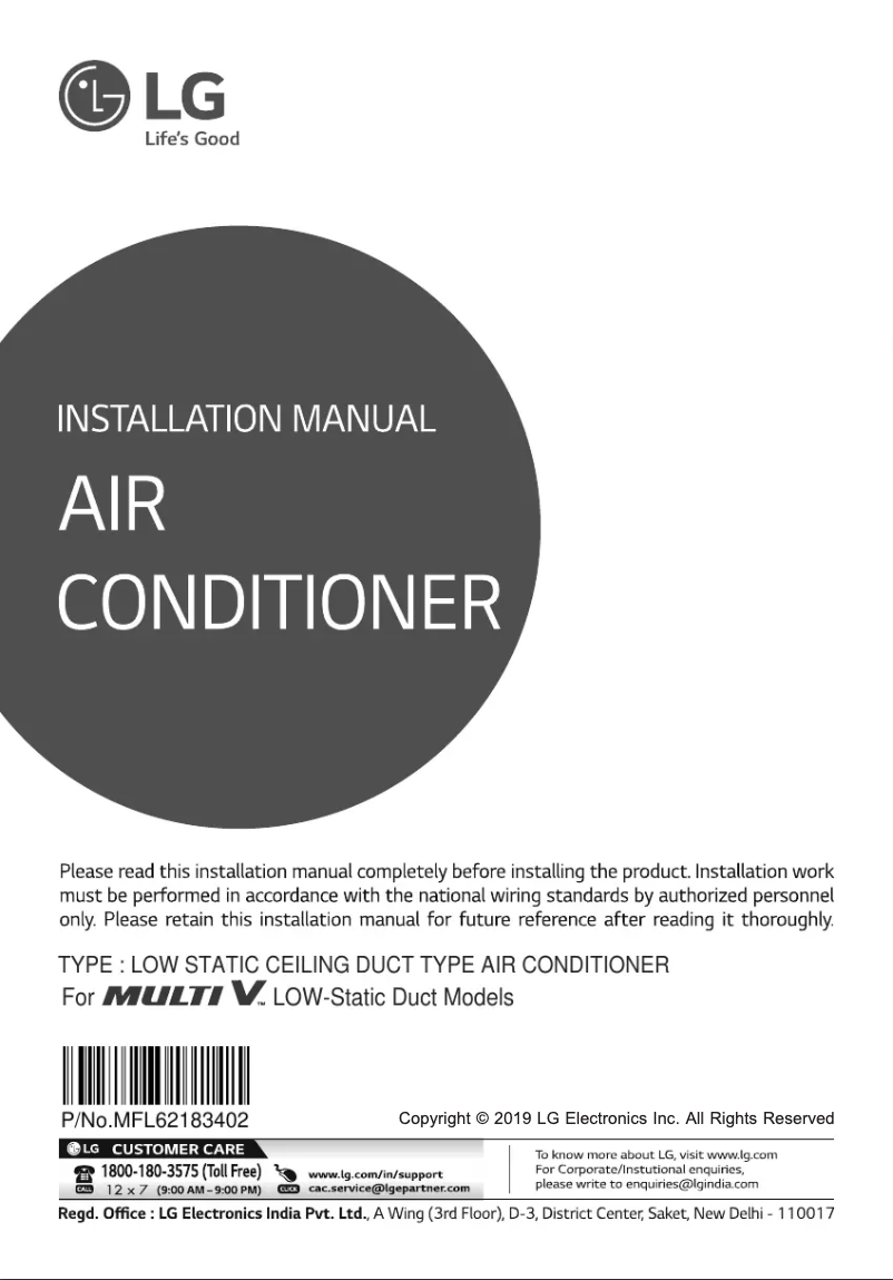 Página 1 del manual Manual de usuario LG JRNU12GL5G4