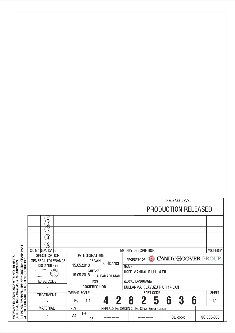 Image de la première page du manuel de l'appareil RHG 6 DD MX