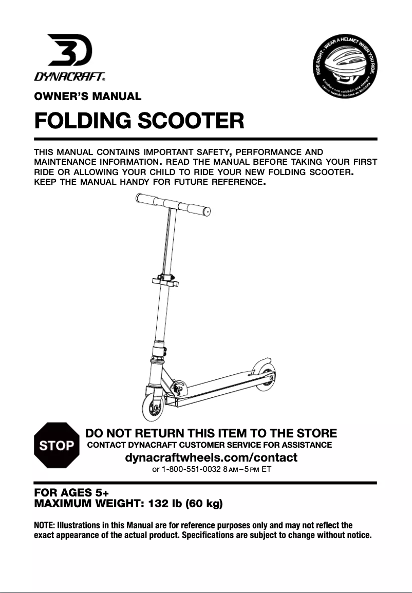 Image de la première page du manuel de l'appareil Folding Scooter