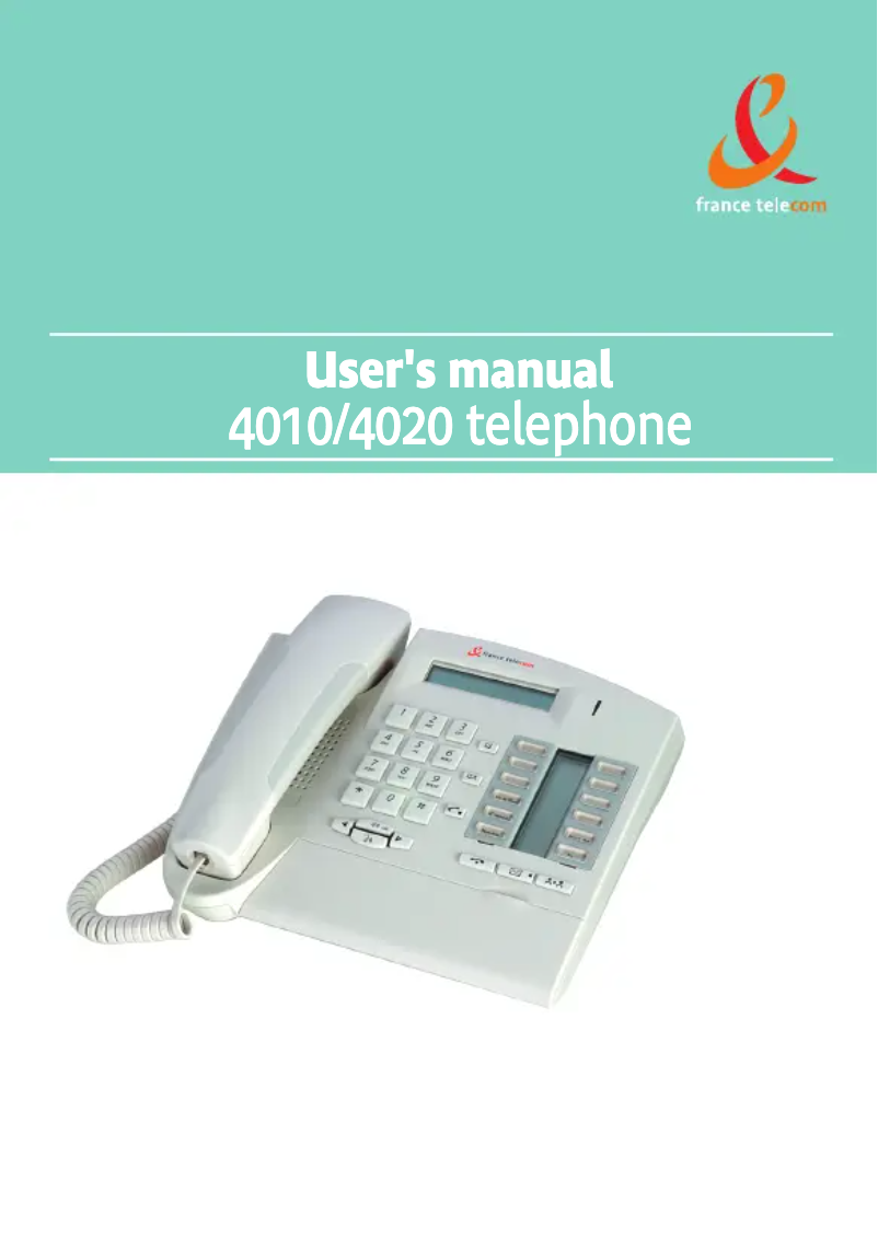 Page 1 de la notice Manuel utilisateur Alcatel 4020