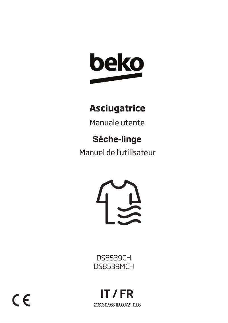 Page 1 de la notice Manuel utilisateur Beko DS8539CH