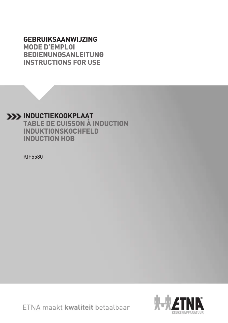 Image de la première page du manuel de l'appareil KIF5580ZT