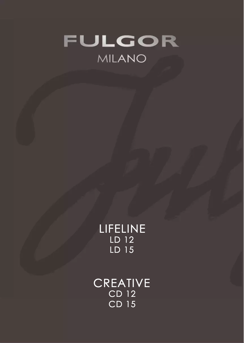 Page 1 de la notice Manuel utilisateur Fulgor Milano LD 15 BK