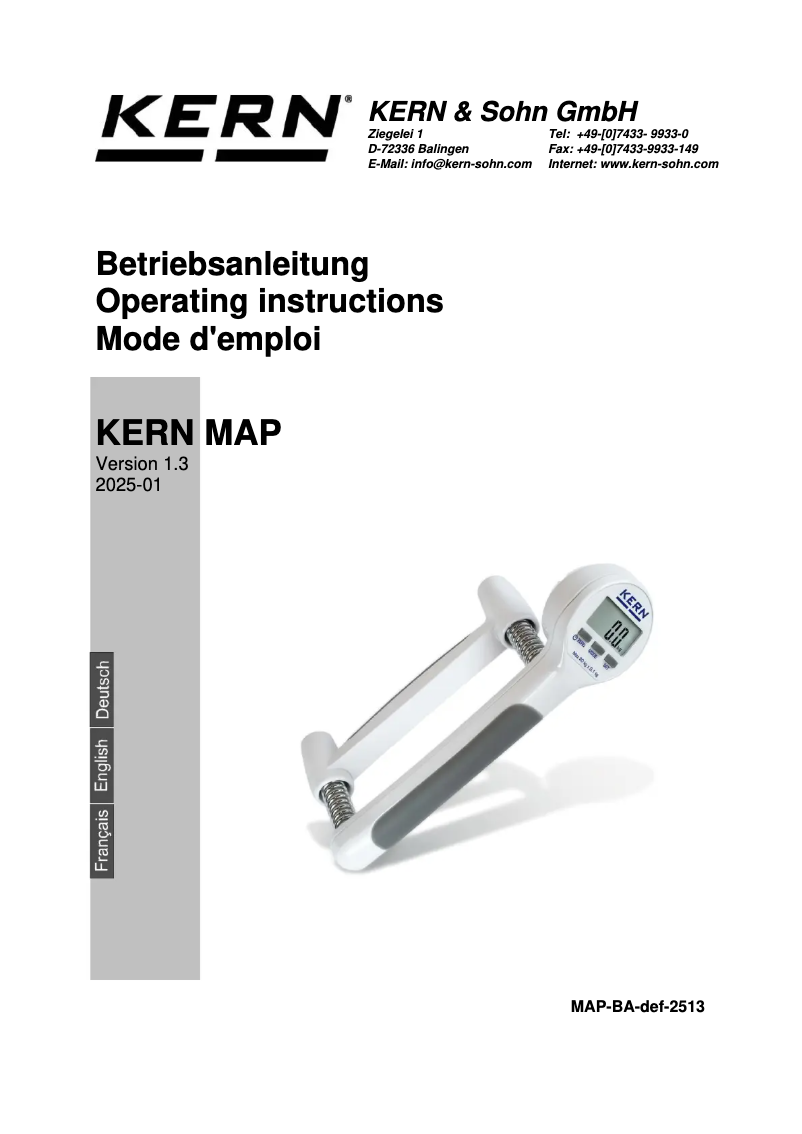 Imagen de la primera página del manual del dispositivo MAP 80K1