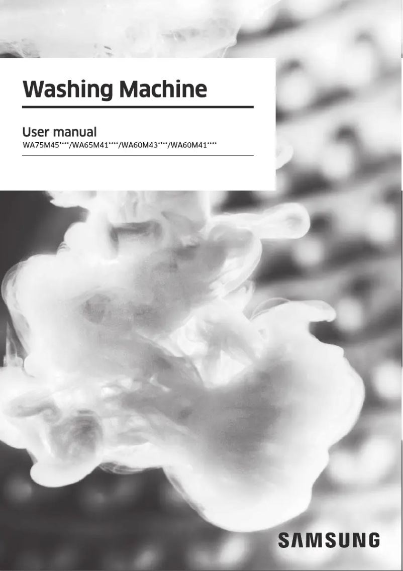 Page 1 de la notice Manuel utilisateur Samsung WA65M4101HV