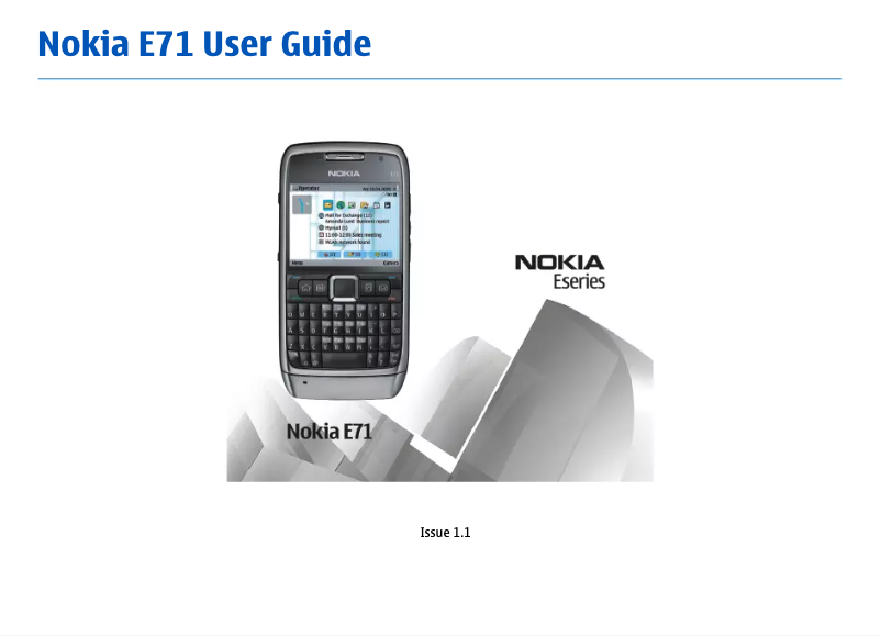 Page n°1 - Manuel utilisateur Nokia E71