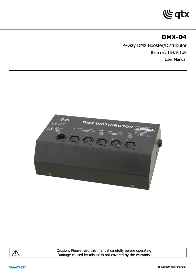 Image de la première page du manuel de l'appareil DMX-D4