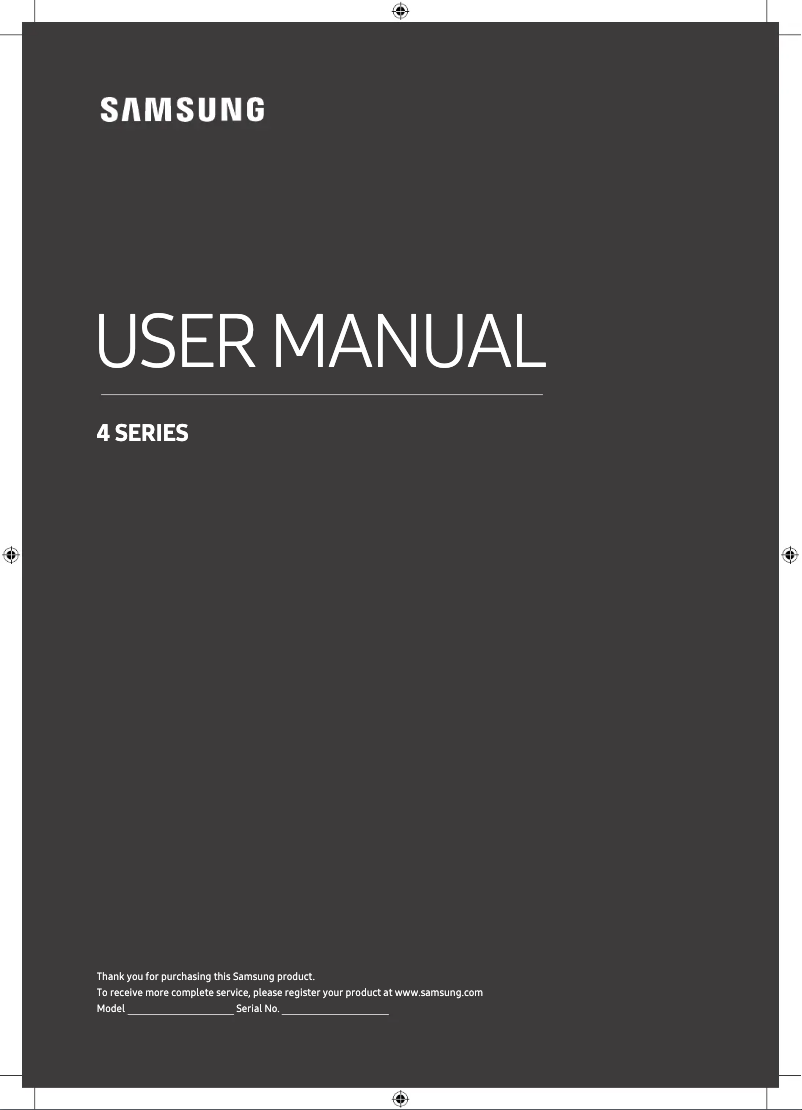 Page n°1 - Manuel utilisateur Samsung UE24N4305AK