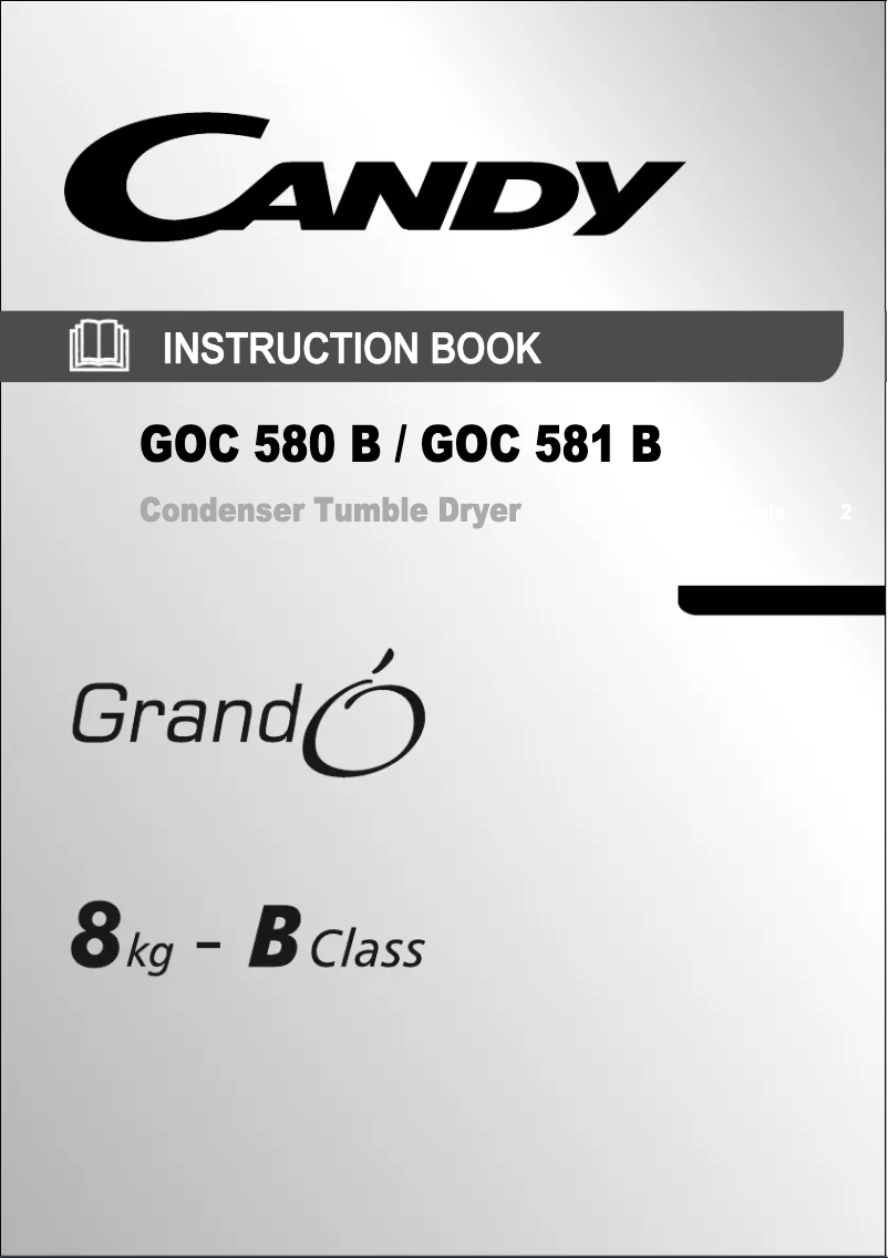 Page 1 de la notice Manuel utilisateur Candy GOC 580B