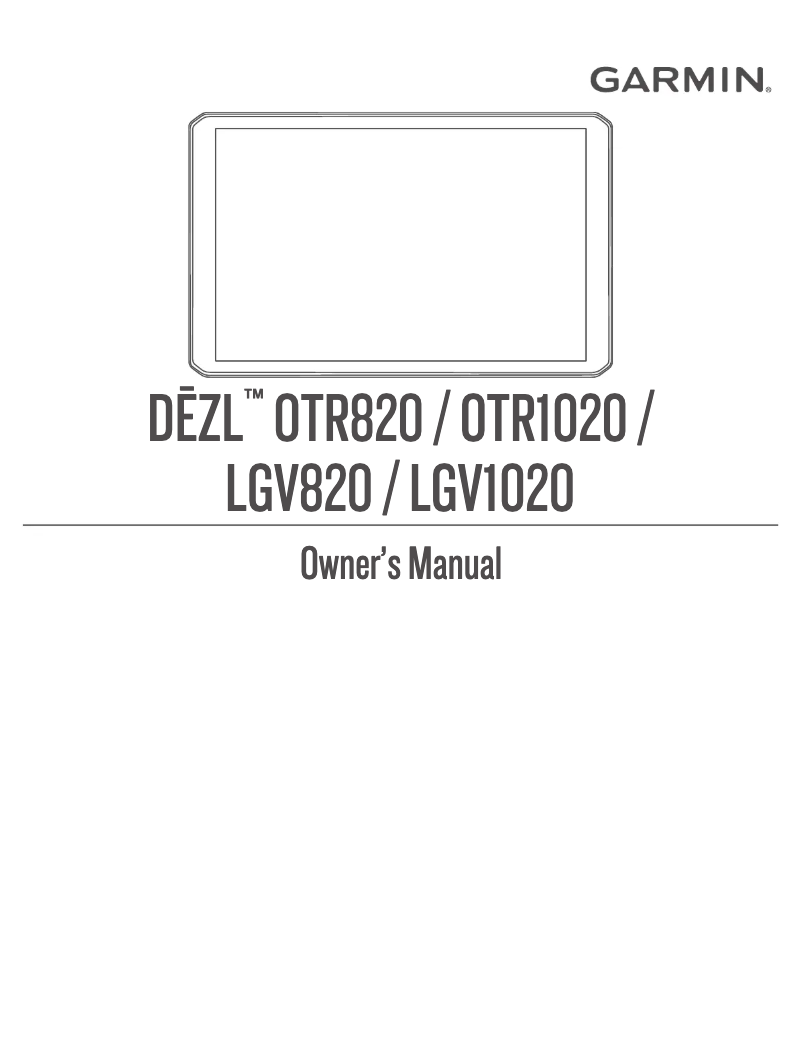 Image de la première page du manuel de l'appareil dēzl OTR1020