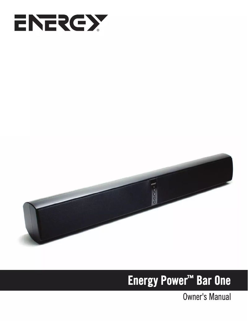 Page n°1 - Manuel utilisateur Energy Power Bar One