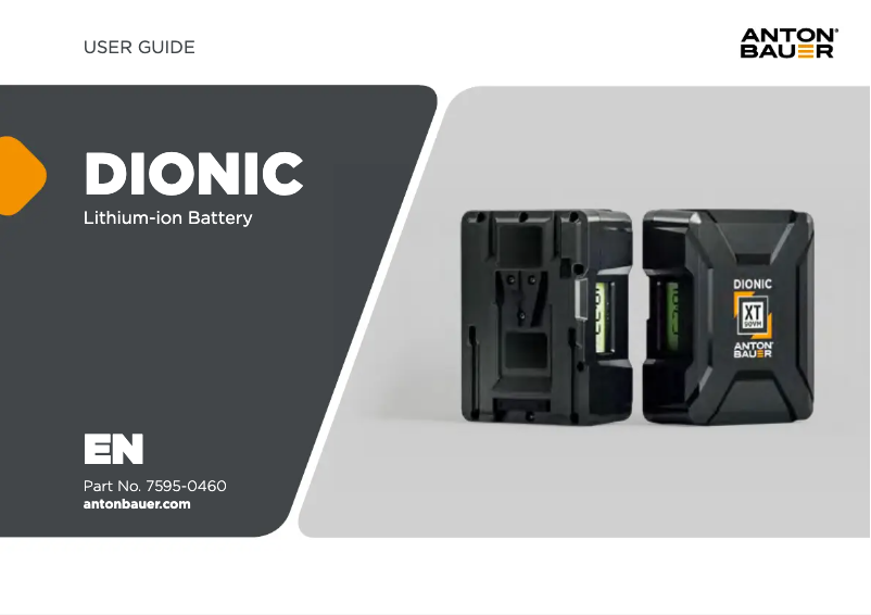 Image de la première page du manuel de l'appareil DIONIC XT90