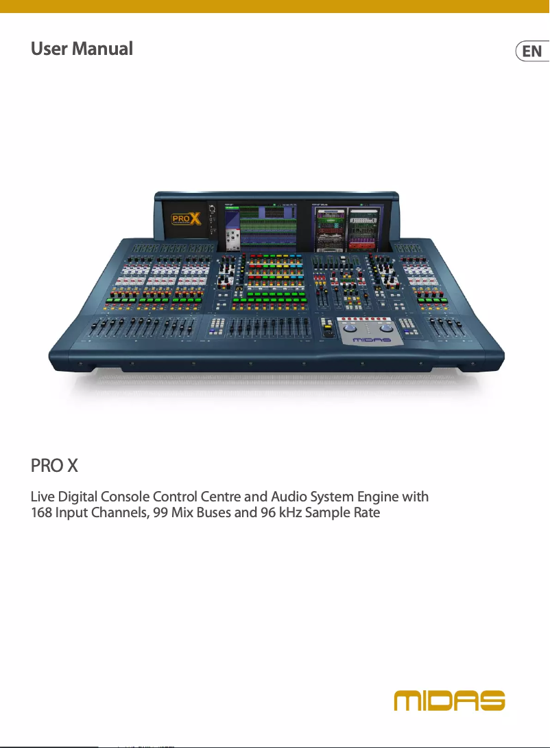 Page 1 de la notice Manuel utilisateur Midas PRO X