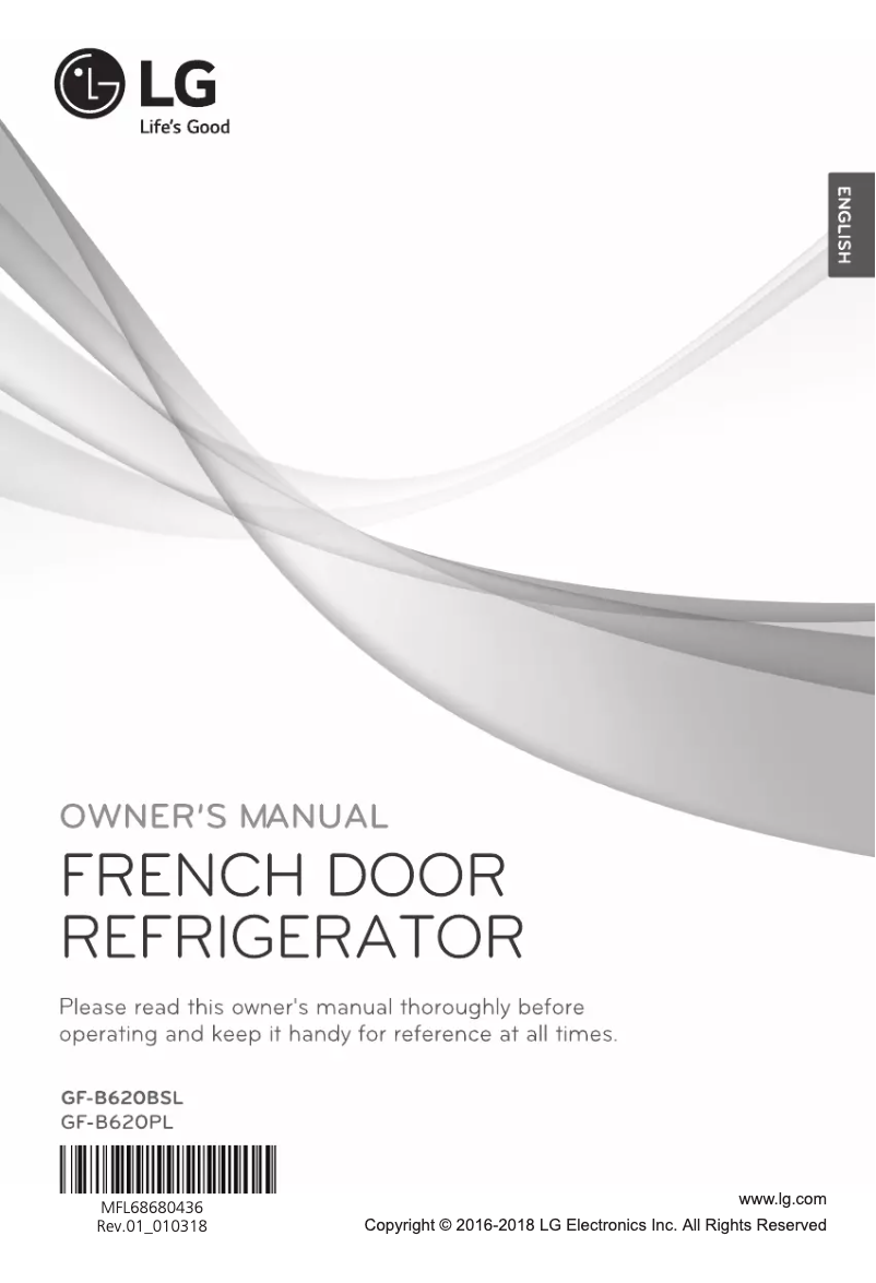 Página 1 del manual Manual de usuario LG GF-B620BSL