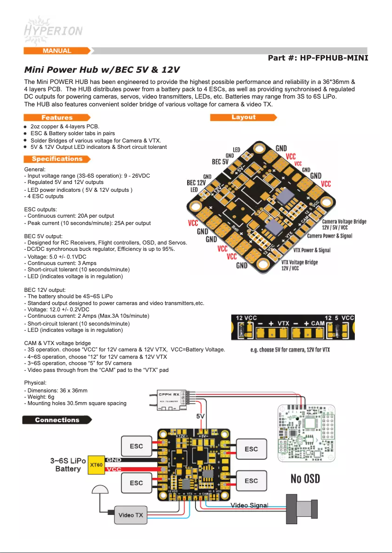 Page n°1 - Manuel utilisateur Hyperion HP-FPHUB-MINI
