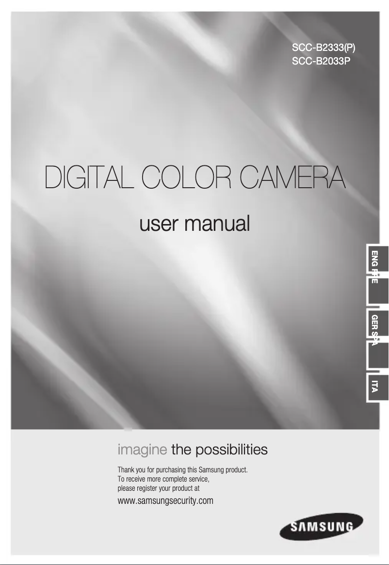 Page n°1 - Manuel utilisateur Samsung SCC-B2333