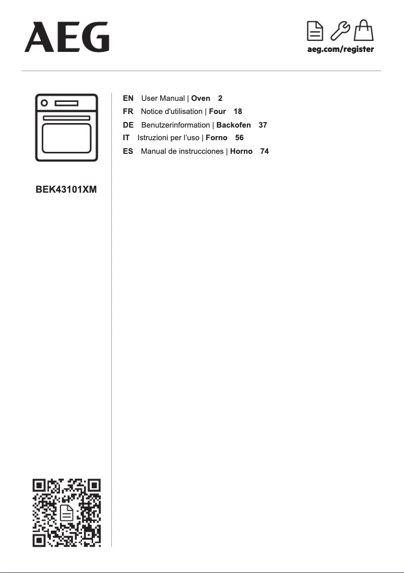 Image de la première page du manuel de l'appareil BEK43101XM