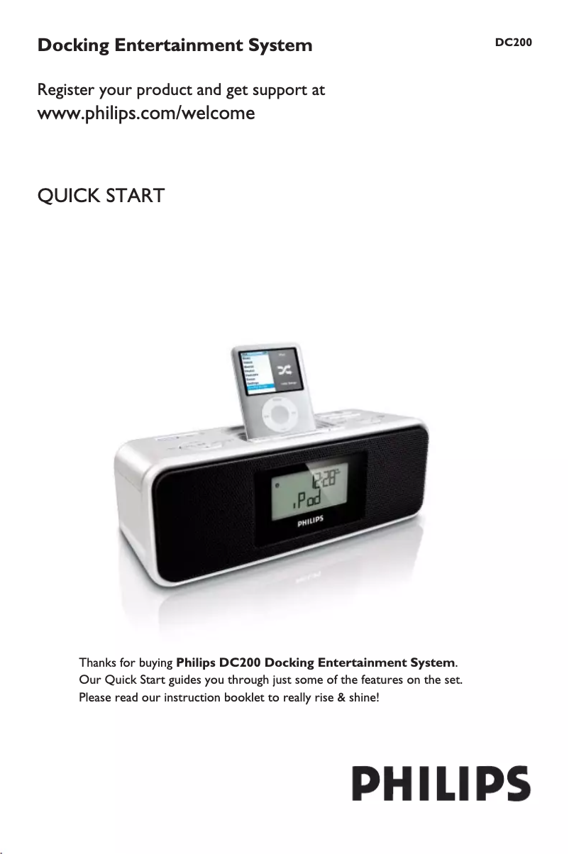 Image de la première page du manuel de l'appareil DC200