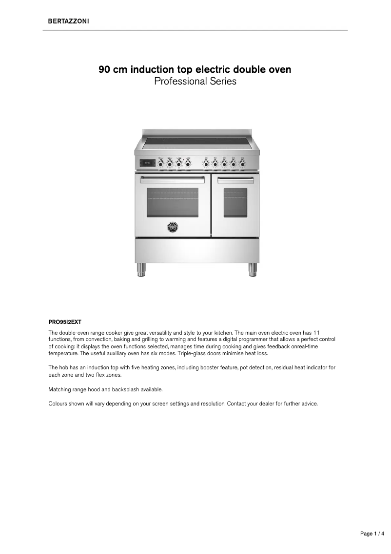 Image de la première page du manuel de l'appareil PRO95I2EXT