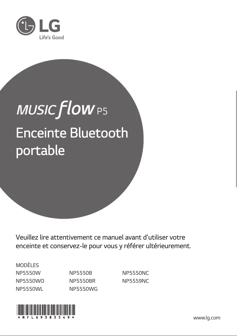 Página 1 del manual Manual de usuario LG NP5550WG
