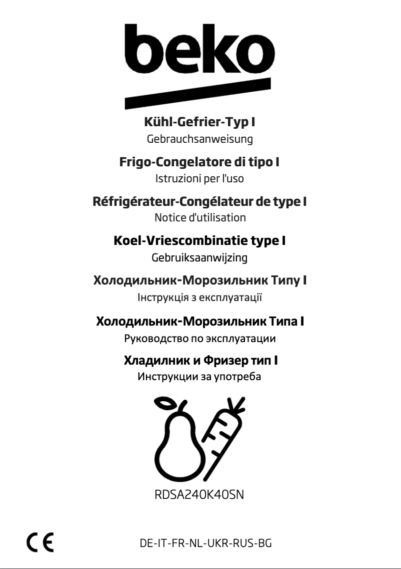 Image de la première page du manuel de l'appareil RDSA240K40SN