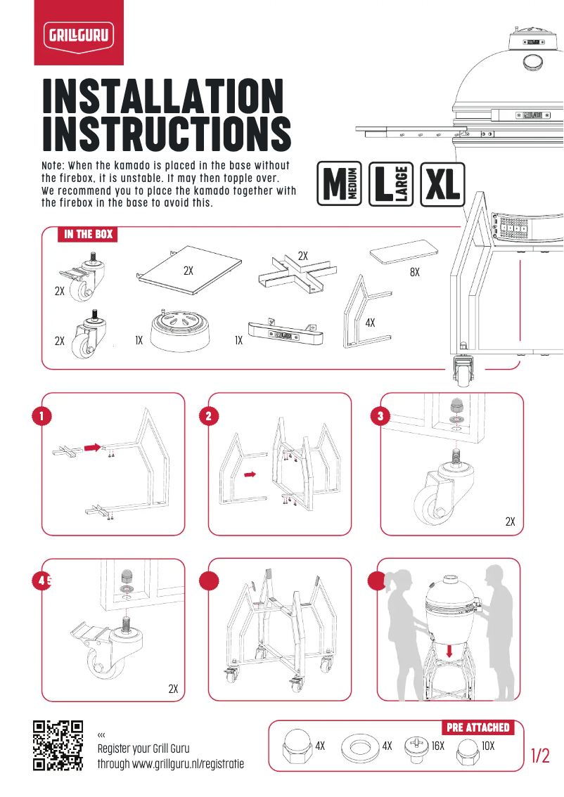 Page 1 de la notice Manuel utilisateur Grill Guru Original XL