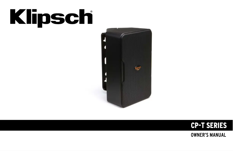 Page 1 de la notice Manuel utilisateur Klipsch CP-4