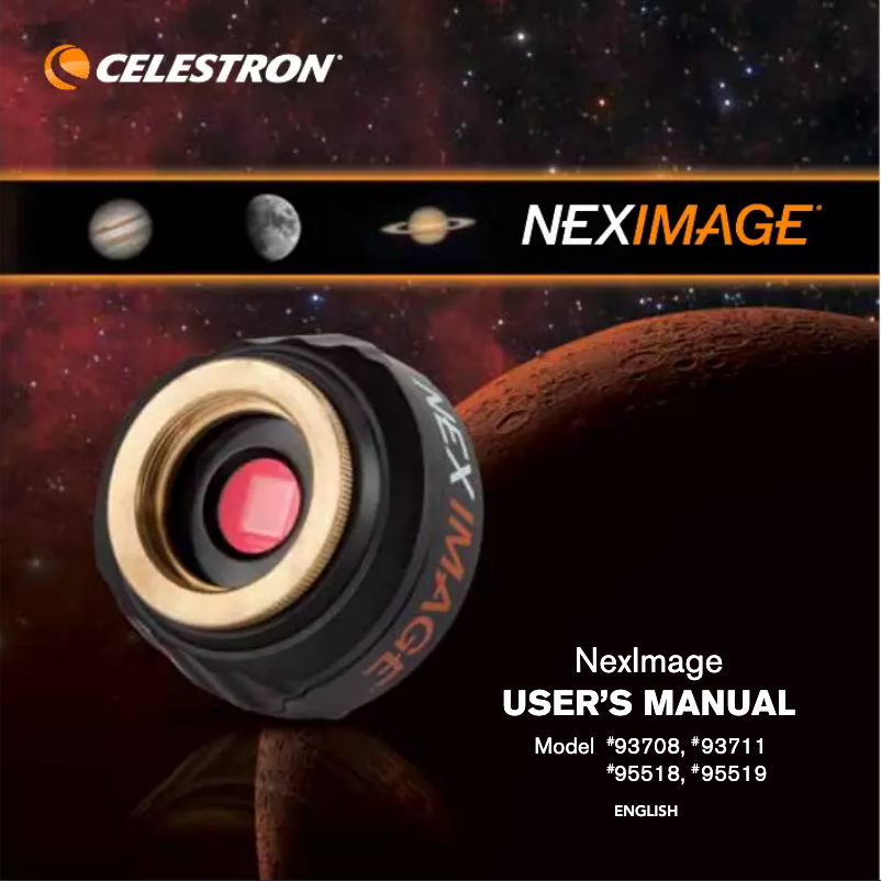 Page n°1 - Manuel utilisateur Celestron Neximage 10