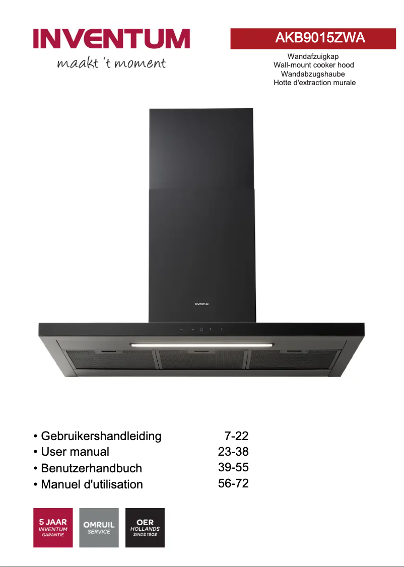 Image de la première page du manuel de l'appareil AKB9015ZWA